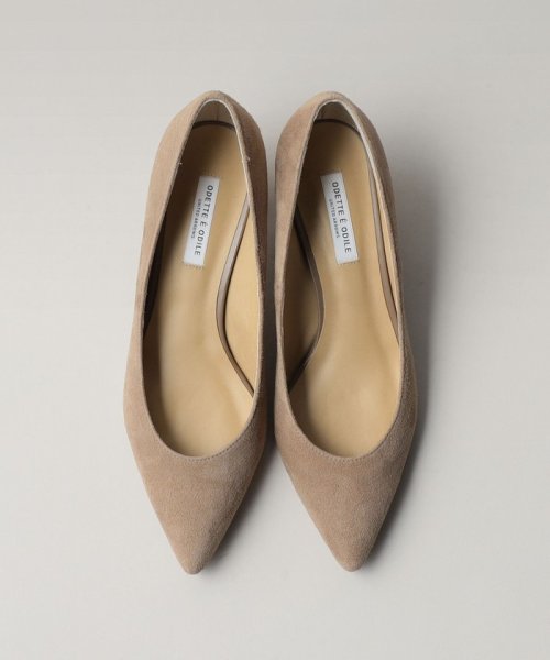 ポインテッドブロックヒール パンプス55↓↑ あらかじめご了承ください