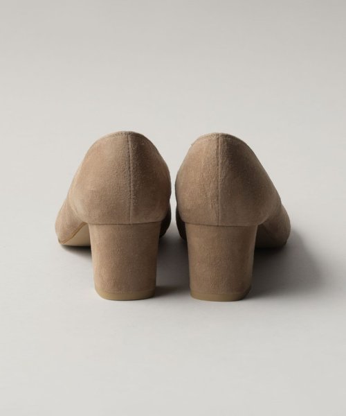 ポインテッドブロックヒール パンプス55↓↑ あらかじめご了承ください