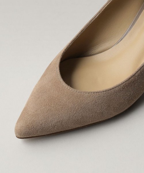 ポインテッドブロックヒール パンプス55↓↑ あらかじめご了承ください