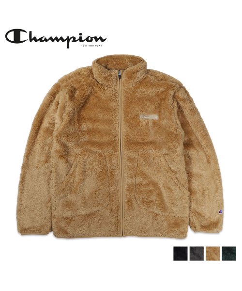 CHAMPION(チャンピオン)/ チャンピオン Champion ジャケット フリースジャケット ジップアップ アウター メンズ ボア ZIP JACKET ブラック グレー ベージュ グリー/img01