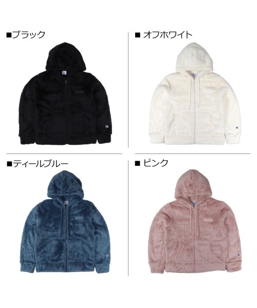 CHAMPION(チャンピオン)/ チャンピオン Champion ジャケット フリースジャケット ジップアップ アウター フーデッド レディース ZIP FOODED JACKET ブラック /img02