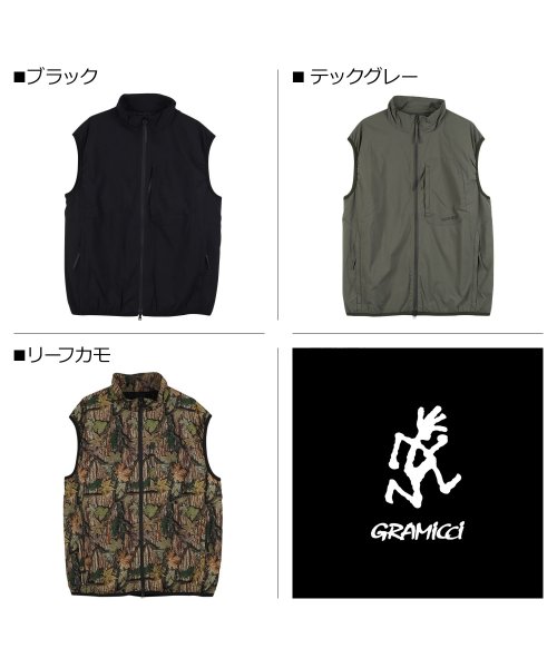 GRAMICCI グラミチ ベスト アウター ソフトシェル EQT パディング メンズ 薄い ナイロン SOFTSHELL EQT VEST ブラック グレー グラミチ EQT GRAMICCI SOFTSHELL VEST ポリウレタン 100%