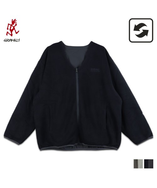 GRAMICCI グラミチ カーディガン フリース アウター メンズ レディース リバーシブル 薄手 REVERSIBLE FLEECE CARDIGAN ベ グラミチ GRAMICCI REVERSIBLE FLEECE CARDIGAN
