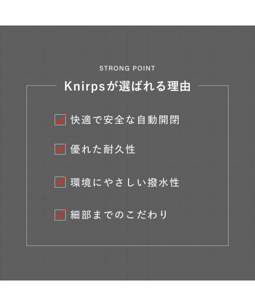 Knirps(クニルプス)/ クニルプス Knirps 折りたたみ 傘 自動開閉 雨傘 メンズ レディース 軽量 8本骨 VISION ブラック ネイビー グリーン 黒/img03