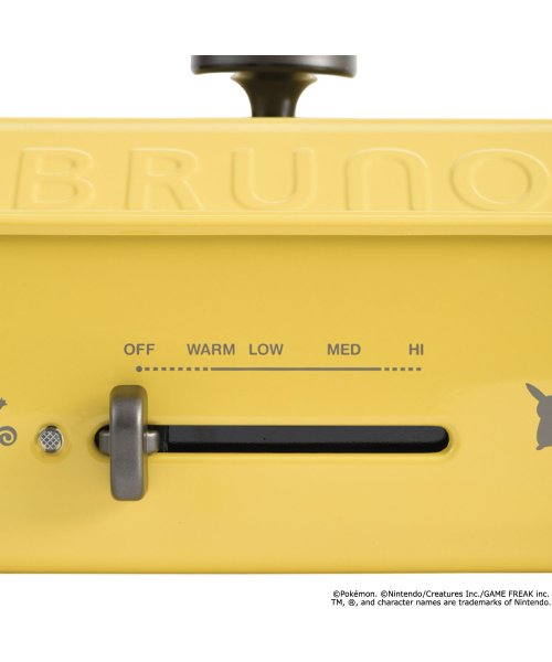 BRUNO(ブルーノ)/BRUNO ブルーノ ホットプレート ポケモン たこ焼き器 焼肉 パンケーキ コンパクト 平面 電気式 ヒーター式 イエロー BOE118/img09