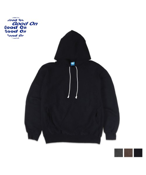 Good On(Good On)/ Good On グッドオン パーカー スウェット プルオーバー メンズ HEAVY PULLOVER HOOD SWEAT ブラック ブラウン 黒 GOBW1/img07