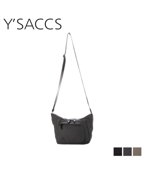 イザック Y’SACCS ショルダーバッグ レディース 斜め掛け カーゴポケット ブラック ダークグレー グレージュ 黒 20－037－01 イザック Y’SACCS ショルダーバッグ カーゴポケット