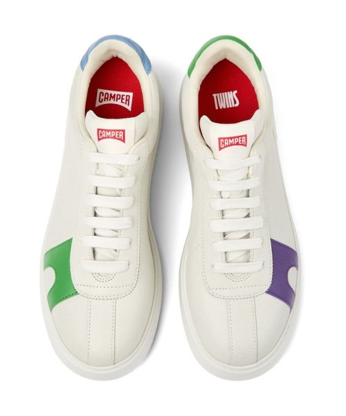 [カンペール] TWINS / レザースニーカー 商品説明配色とディテールで遊ぶ軽量スニーカー1988年に生まれた「TWINS(ツインズ)」は、“右足と左足がそれぞれ独自の個性をもっているけれど、一緒にな M1735958677(13200円)