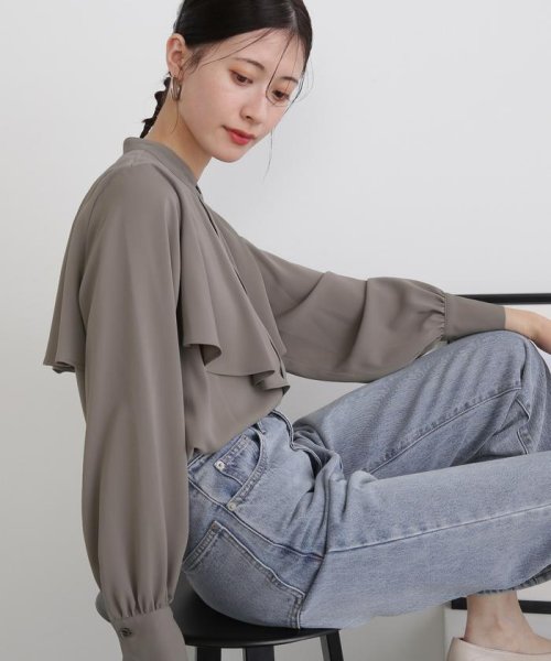 N Natural Beauty Basic(エヌナチュラルビューティベーシック)/フロントケープとろみブラウス 24SS/img09