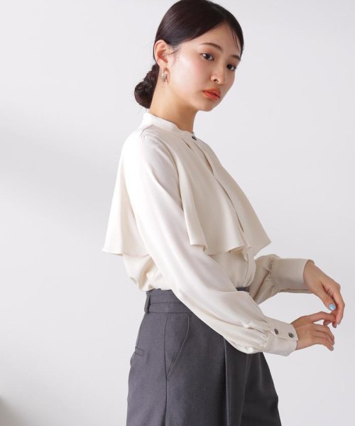 N Natural Beauty Basic(エヌナチュラルビューティベーシック)/フロントケープとろみブラウス 24SS/img13