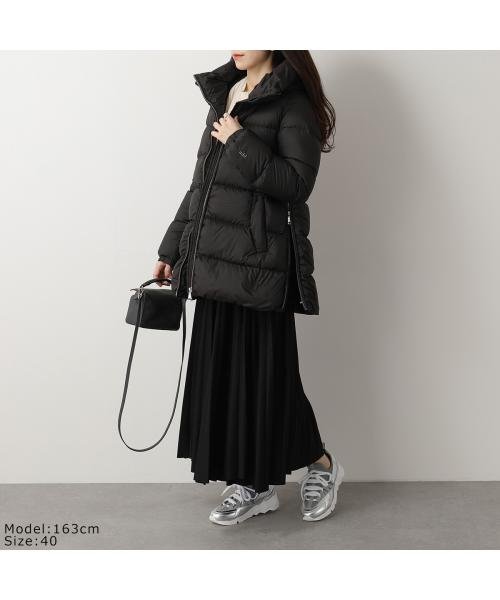 add ダウンコート 6AW443 サイドジッパー フーテッド ジャケット ダウンコート 6AW443 フーテッド