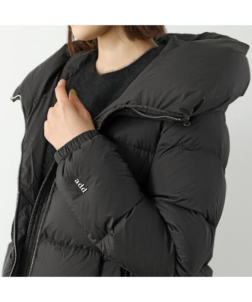 add ダウンコート 6AW443 サイドジッパー フーテッド ジャケット ダウンコート 6AW443 フーテッド