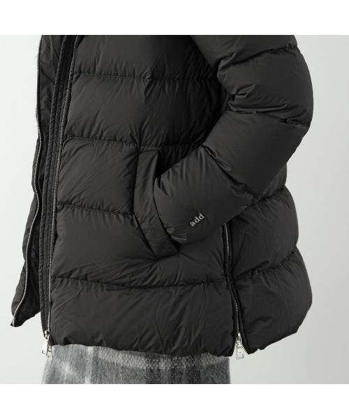 add ダウンコート 6AW443 サイドジッパー フーテッド ジャケット ダウンコート 6AW443 フーテッド