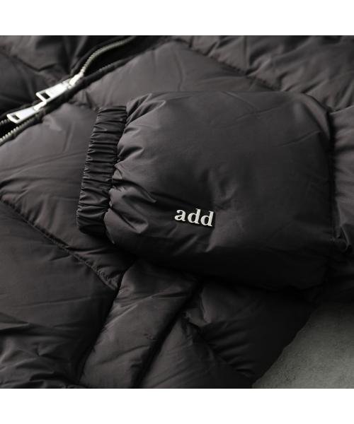 add ダウンコート 6AW443 サイドジッパー フーテッド ジャケット ダウンコート 6AW443 フーテッド