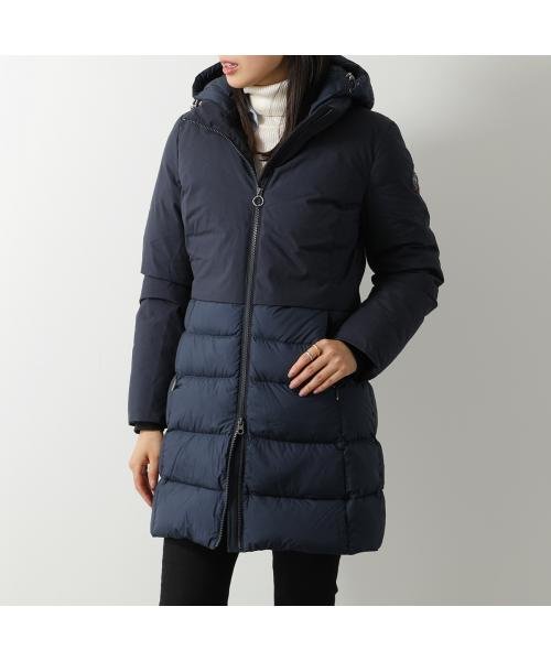 CAPE HORN ダウンコート VICTORIA フード付き 異素材切替 CAPE HORN ダウンコート VICTORIA フード付き