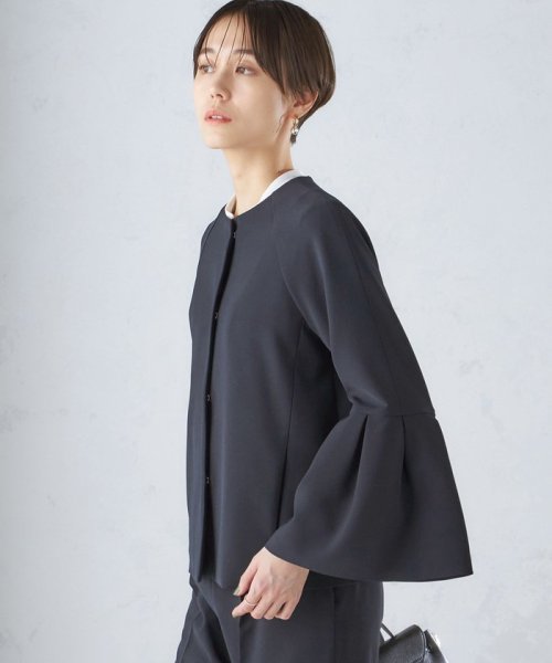 SHIPS WOMEN(シップス　ウィメン)/〈セレモニー対応可〉ダブルクロス ノーカラー ジャケット 24SS（セットアップ対応）◇/img42