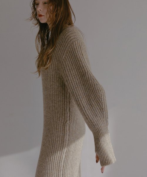 MIELI INVARIANT(ミエリ インヴァリアント)/Air Yarn Soft Knit Onepiece/img03