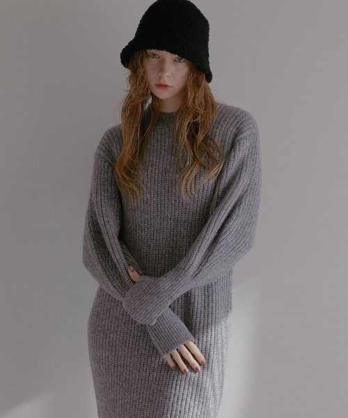 MIELI INVARIANT(ミエリ インヴァリアント)/Air Yarn Soft Knit Onepiece/img15