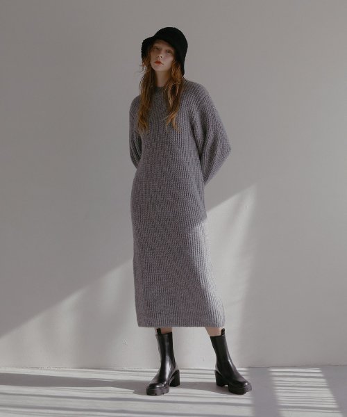 MIELI INVARIANT(ミエリ インヴァリアント)/Air Yarn Soft Knit Onepiece/img17