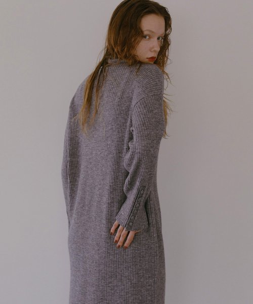 MIELI INVARIANT(ミエリ インヴァリアント)/Button Rib Knit Onepiece/img04