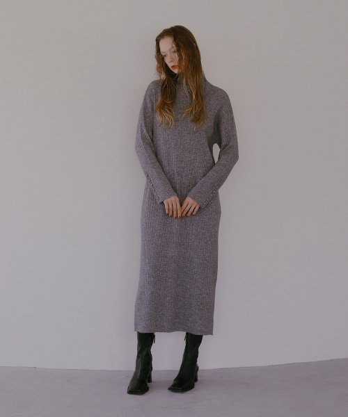 MIELI INVARIANT(ミエリ インヴァリアント)/Button Rib Knit Onepiece/img05