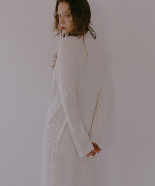 MIELI INVARIANT(ミエリ インヴァリアント)/Button Rib Knit Onepiece/img11