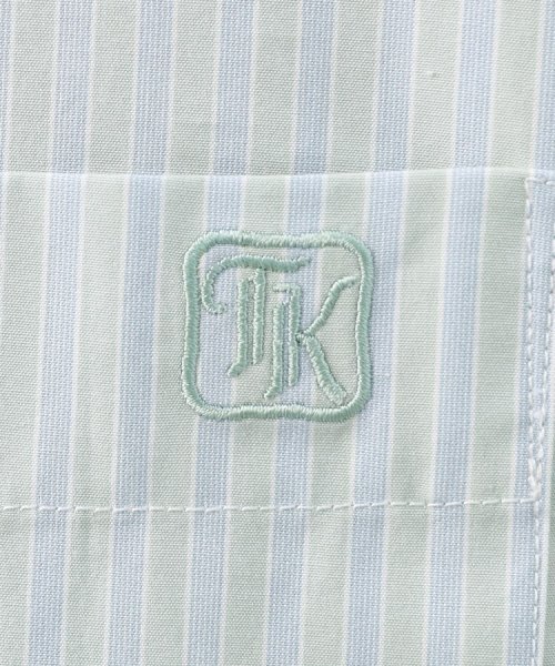 TAKEO KIKUCHI(タケオキクチ)/100／2ストライプ バンドカラーシャツ/img08