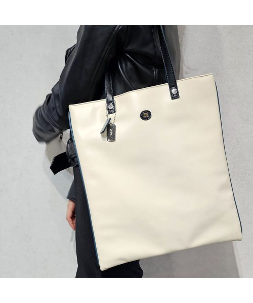 jouetie(ジュエティ)/ ジュエティ jouetie トートバッグ レディース A4対応 カラーエッジ コバ TOTE BAG ブラック アイボリー ダークブラウン ダークグリーン 黒/img14