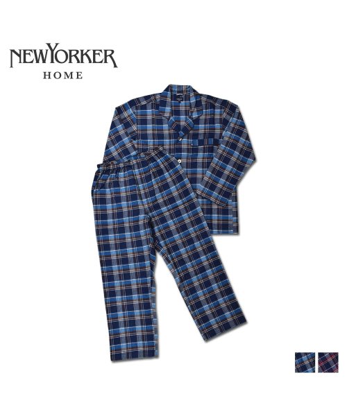 NEWYORKER HOME(ニューヨーカーホーム)/ ニューヨーカーホーム NEWYORKER HOME ルームウェア 部屋着 パジャマ セットアップ ナイトウェア メンズ クルーネック RELAX WEAR レ/img01