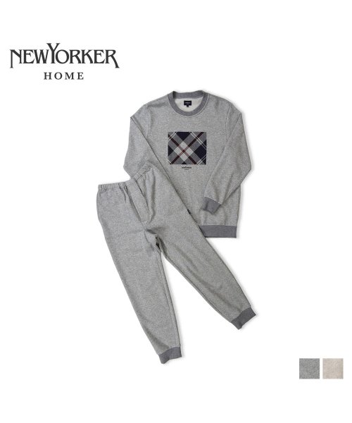 NEWYORKER HOME(ニューヨーカーホーム)/ ニューヨーカーホーム NEWYORKER HOME ルームウェア 部屋着 パジャマ セットアップ ナイトウェア メンズ クルーネック RELAX WEAR ラ/img01