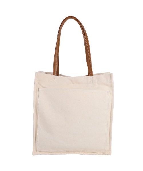 Ungrid(アングリッド)/ アングリッド Ungrid トートバッグ キャンパス ラージ レディース A4対応 大きめ ウォッシュド コットン TOTE BAG アイボリー グレー カー/img03