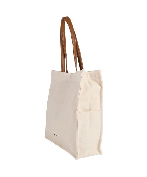 Ungrid(アングリッド)/ アングリッド Ungrid トートバッグ キャンパス ラージ レディース A4対応 大きめ ウォッシュド コットン TOTE BAG アイボリー グレー カー/img04