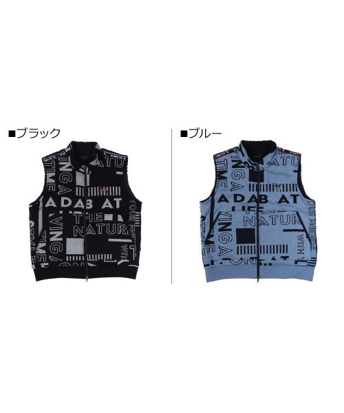 adabat(アダバット)/ アダバット adabat ベスト アウター メンズ 防寒 ジップアップ ジャガード ZIPUP VEST ブラック ブルー 黒/img02