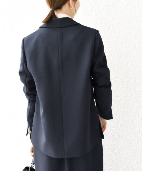 SHIPS any WOMEN(シップス　エニィ　ウィメン)/SHIPS any:〈洗濯機可能〉ダブルクロス テーラード ジャケット［NAVY BLUE］/img14