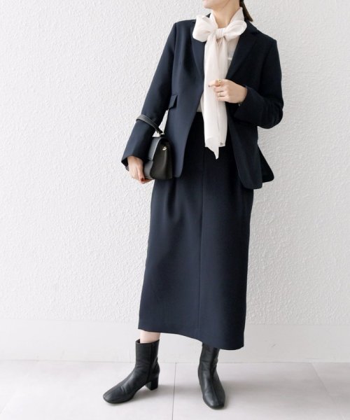 SHIPS any WOMEN(シップス　エニィ　ウィメン)/SHIPS any:〈洗濯機可能〉ダブルクロス テーラード ジャケット［NAVY BLUE］/img17