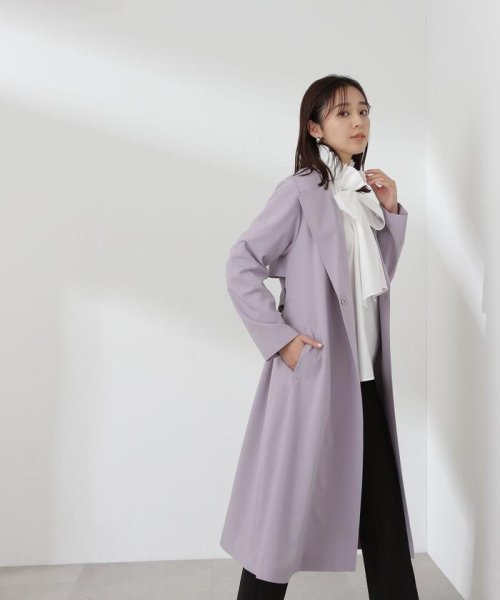 NATURAL BEAUTY BASIC(ナチュラルビューティーベーシック)/折り返しラペルノーカラーコート　24SS/img20