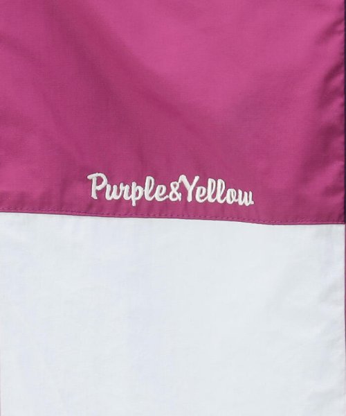 Purple & Yellow(パープル＆イエロー)/ナイロンタッサー 配色ブルゾン/img21