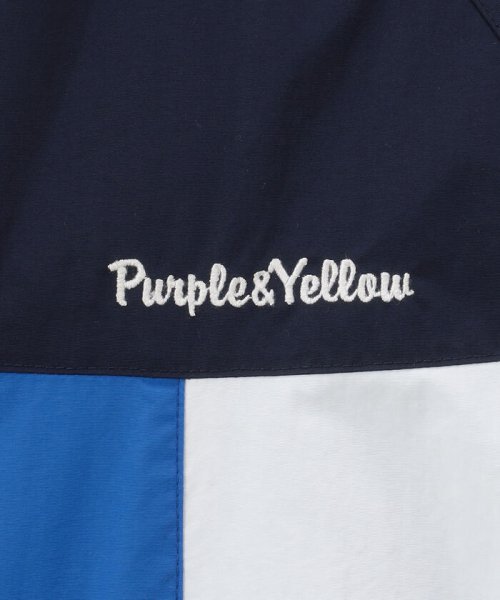 Purple & Yellow(パープル＆イエロー)/ナイロンタッサー 配色ブルゾン/img22