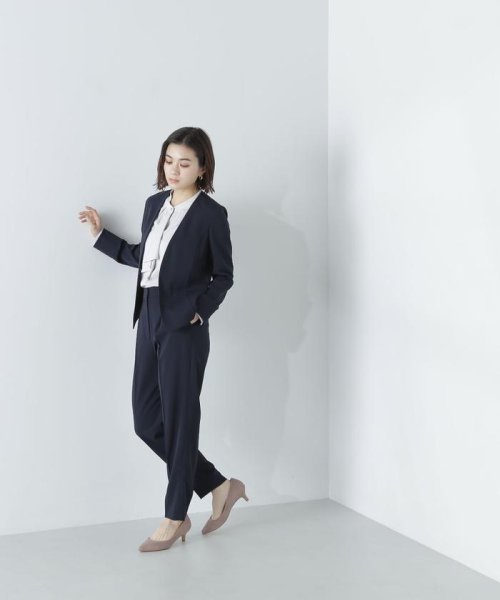 NATURAL BEAUTY BASIC(ナチュラルビューティーベーシック)/メタルポイントラッフルボウブラウス　24SS/img09