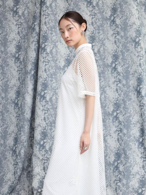 スタンドネックオーバルメッシュワンピース(505851228) | レジル(resil 