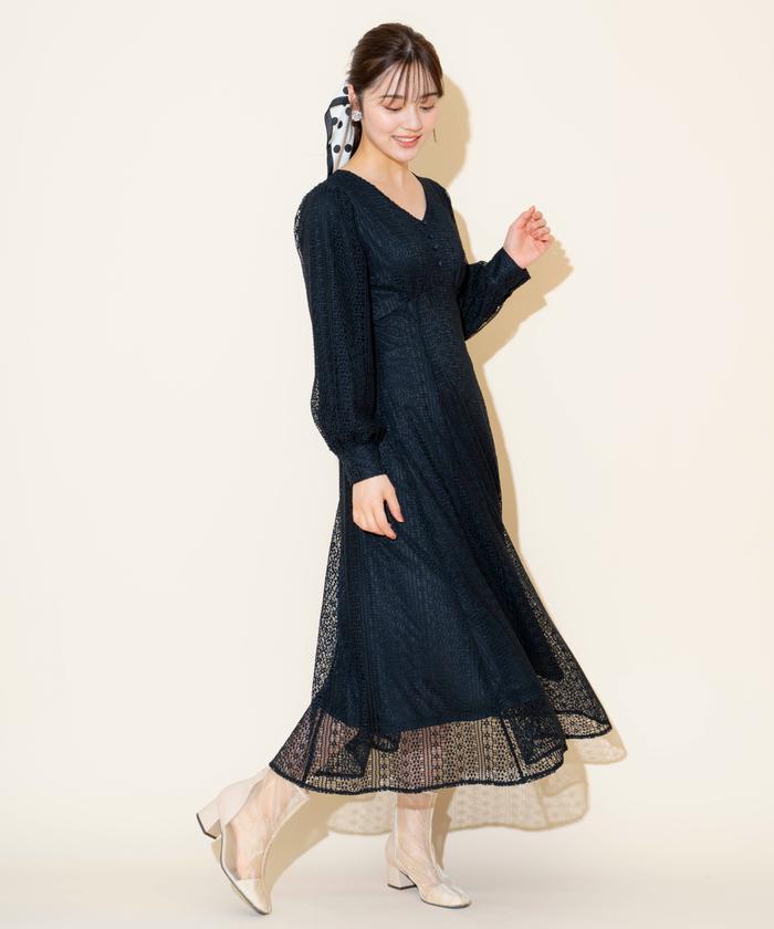 レースフレアワンピース(505851364) | ウィルセレクション レースフレアワンピース(505851364) | ウィルセレクション