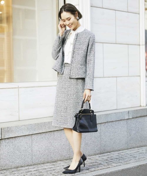 [セットアップ対応]ファンシーツイードセミタイトスカート 人気・おすすめ｜使いやすい・旅行におすすめ 品質保証 全国発送 在庫限り