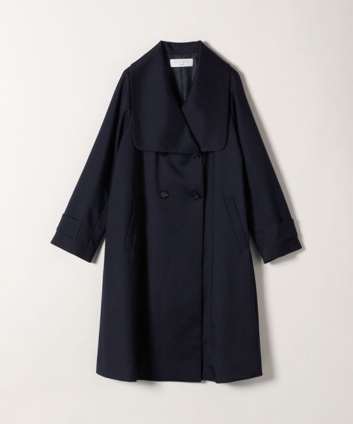 SHIPS any: ドライツイル ショールカラー Aライン コート［NAVY BLUE］ SHIPS any ドライツイル