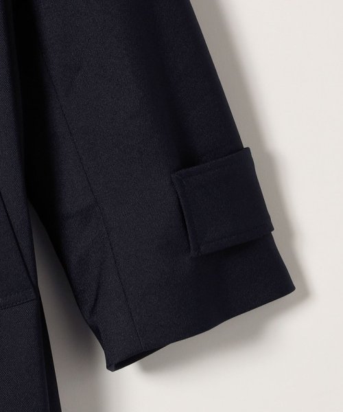 SHIPS any: ドライツイル ショールカラー Aライン コート［NAVY BLUE］ SHIPS any ドライツイル