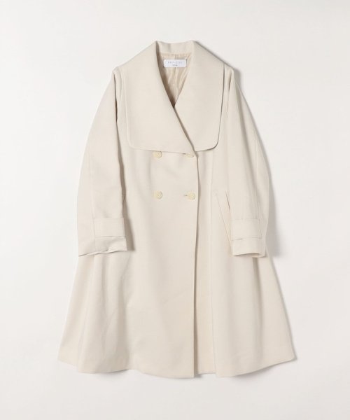 SHIPS any: ドライツイル ショールカラー Aライン コート［NAVY BLUE］ SHIPS any ドライツイル