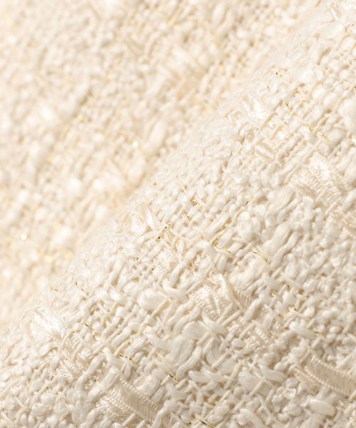 SHIPS any: ツイード パフスリーブ ショート ジャケット［NAVY BLUE］ ノーカラージャケット H1439140760(11011円)