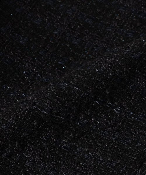 SHIPS any: ツイード パフスリーブ ショート ジャケット［NAVY BLUE］ ノーカラージャケット H1439140760(11011円)