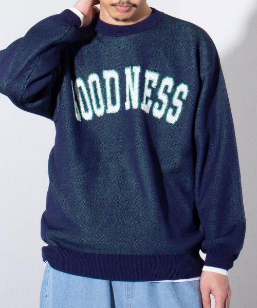 GLOSTER(GLOSTER)/【GLOSTER/グロスター】GOODNESS ループジャガード カレッジニット/img13