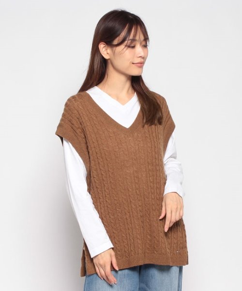 TOMMY HILFIGER(トミーヒルフィガー)/IM SOFT WOOL AO CABLE VEST/img06