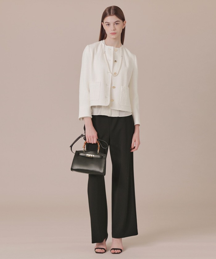 コットンツイードノーカラージャケット(505831255)｜阪急百貨店公式